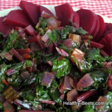 Beet and greens salad
